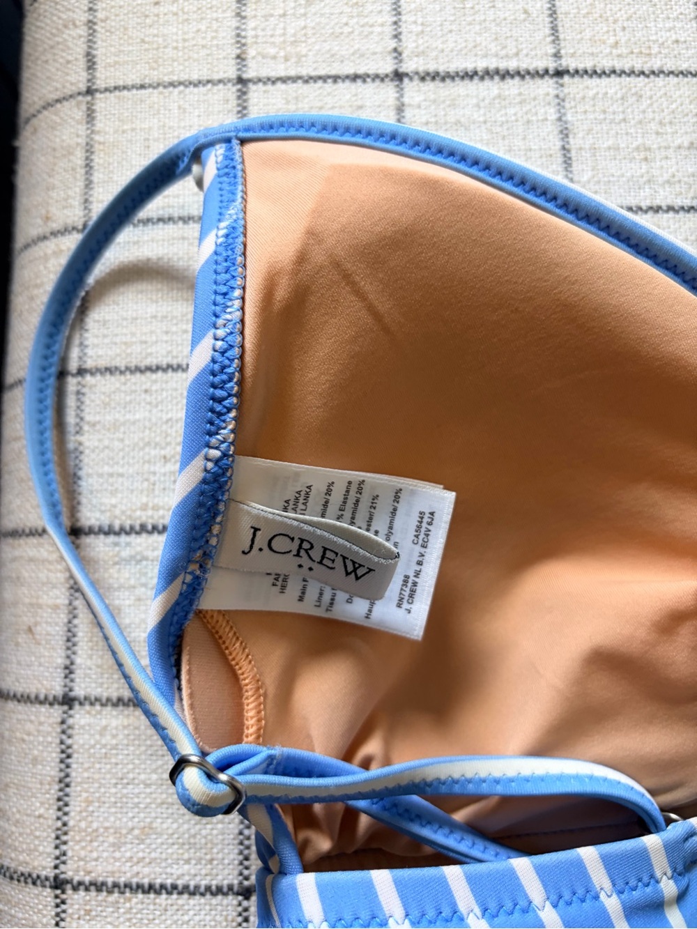 J. Crew Striped Blue Bikini - Picture 7 of 10